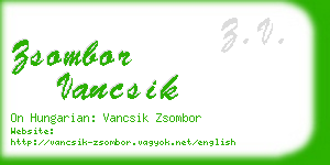 zsombor vancsik business card